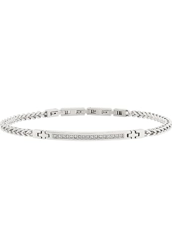 Breil Armband BRACCIALE für Herren aus Edelstahl mit Zirkonia in der Farbe Silber, mit Klappverschluss, Länge: 22 cm, TJ3366 von Breil