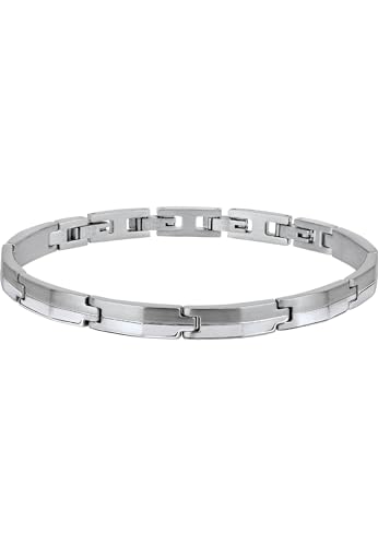 Breil Armband CARVE für Herren aus Edelstahl in der Farbe Silber, mit Klappverschluss, Länge: 22 cm, TJ2988 von Breil