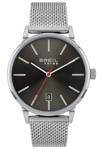 Breil Avery Herren Armbanduhr aus Edelstahl in der Farbe Silber-Gun 41mm, Wasserdichtigkeit: 3Bar, EW0516 von Breil