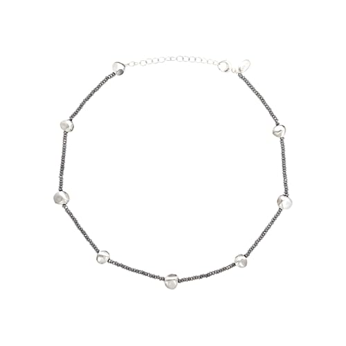 Breil B Rocks Halskette aus Edelstahl hergestellt und mit Hämatitsteinen verziert, Min. Länge: 39 cm, Max. Länge: 45 cm, TJ3287 von Breil