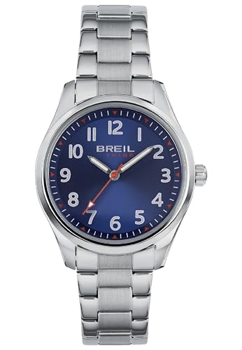 Breil Uhr Beginning Ziffernblatt BLAU Bewegung NUR Zeit Quartz e Bracelet Stahl Silber EW0622 von Breil