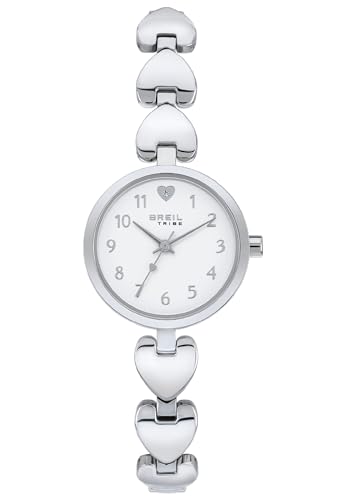 Breil Bt Heart Damen Armbanduhr mit Armband aus Edelstahl in der Farbe: Silber, Gehäusedurchmesser: 28 mm, EW0629 von Breil