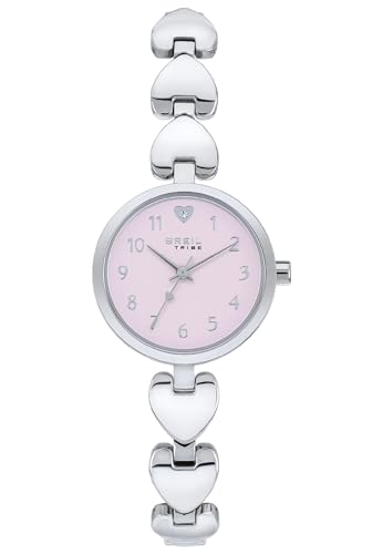 Breil Bt Heart Damen Armbanduhr mit Armband aus Edelstahl in der Farbe: Silber, Gehäusedurchmesser: 28 mm, EW0630 von Breil