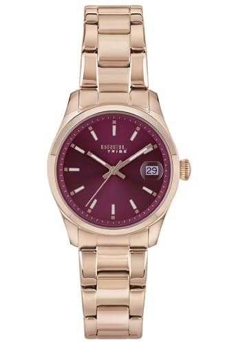 Breil Classic Elegance Damen Armbanduhr mit Armband aus Edelstahl in der Farbe: Gold, Gehäusedurchmesser: 32 mm, EW0598 von Breil