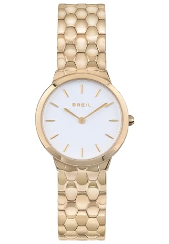 Breil Damen Armbanduhr Blunt in der Farbe Gold mit Edelstahlarmband, Gehäusedurchmesser: 30mm, TW1901 von Breil