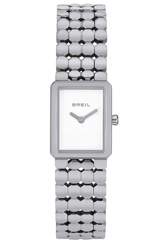 Breil Uhr Damen Motif Ziffernblatt Weiss Bewegung NUR Zeit Quartz e Bracelet Stahl Silber TW1942 von Breil