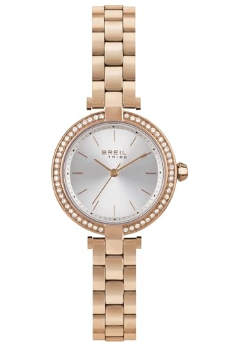 Breil Uhr Damen Sybille Ziffernblatt Silber Bewegung NUR Zeit Quartz e Bracelet Farbiger Stahl Gold EW0530 von Breil