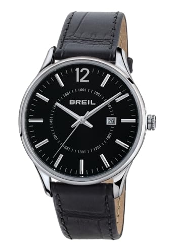 Breil Uhr Herren Contempo Ziffernblatt SCHWARZ Bewegung NUR Zeit Quartz e GÜRTEL KALB Leder SCHWARZ TW1563 von Breil