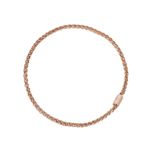 BREIL - Damenhalskette Element Medium Wave aus der Kollektion MAGNETICA SYSTEM TJ2935 - Damenschmuck, Kette ist veränderbar und mit anderen Stücken der Kollektion kombinierbar - Stahl/Roségold, 45 cm von Breil