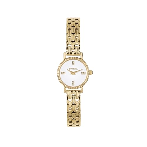 Breil Uhr Damen Darling Ziffernblatt Weiss Bewegung NUR Zeit Quartz e Bracelet Farbiger Stahl Gold TW2020 von Breil