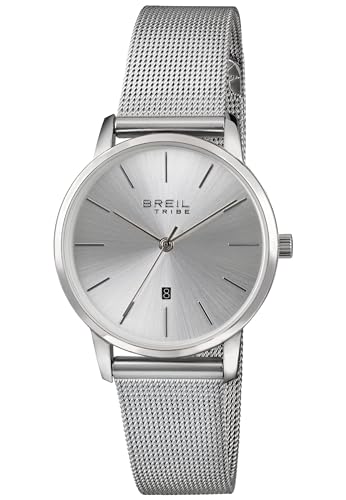 Breil Uhr Damen Avery Ziffernblatt Silber Bewegung NUR Zeit Quartz e MESH Stahl Silber EW0460 von Breil
