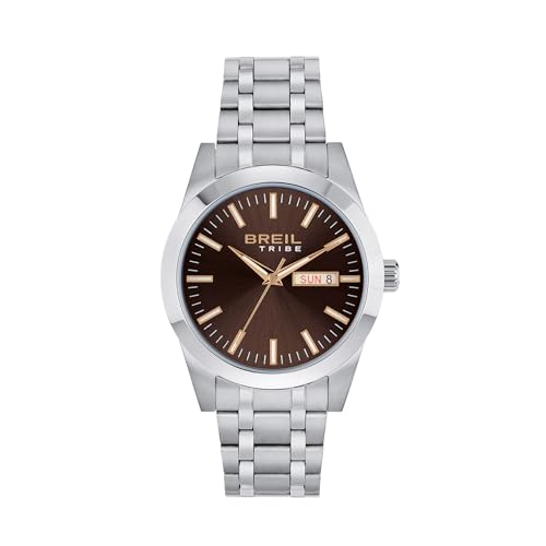 Breil Watch Men's time Rank Brown Fund EW0737 CASE and Steel Bracelet von Breil