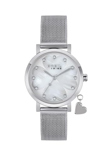 Breil Uhr Damen Emily Ziffernblatt Weiss Bewegung NUR Zeit Quartz e MESH Stahl Silber EW0786 von Breil