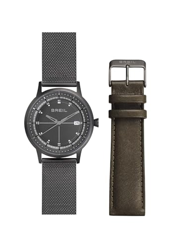 Breil Uhr Herren SIX.3.Nine Ziffernblatt SCHWARZ Bewegung Chrono Quartz e MESH Stahl Silber TW1805 von Breil