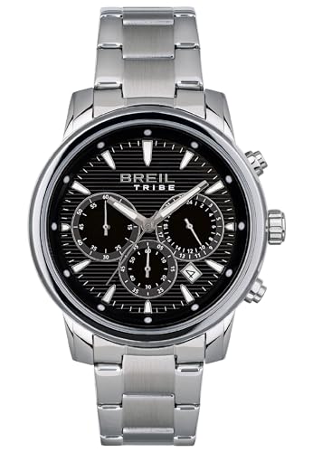 Breil Herren Armbanduhr Caliber in der Farbe Silber mit Edelstahlarmband, Gehäusedurchmesser: 43 mm, EW0510 von Breil