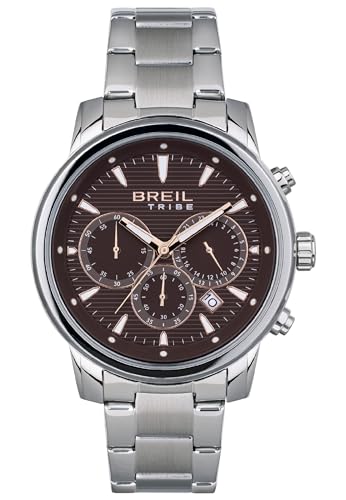 Breil Herren Armbanduhr Caliber in der Farbe Silber mit Edelstahlarmband, Gehäusedurchmesser: 43 mm, EW0512 von Breil