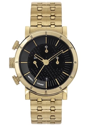 Breil Herren Armbanduhr Lil Tribe in der Farbe Gold mit Edelstahlarmband, Gehäusedurchmesser: 43 mm, EW0471 von Breil