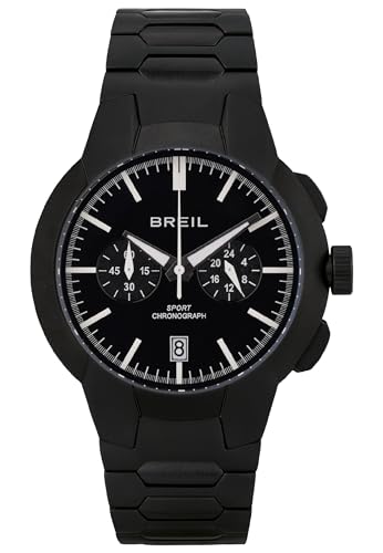 Breil Herren Armbanduhr New One Sport in der Farbe Schwarz mit Edelstahlarmband, Gehäusedurchmesser: 45mm, TW1869 von Breil