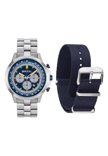 Breil Herren Armbanduhr X Large Pro in der Farbe Silber mit Edelstahlarmband, Gehäusedurchmesser: 46 mm, TW1920 von Breil