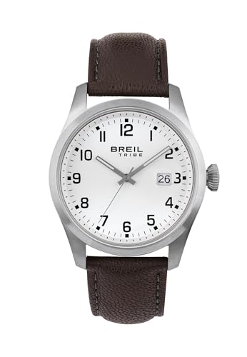 Breil Herren Chronograph Classic Elegance mit Armband aus Leder, Wasserdichtigkeit: 5 Bar, Gehäusedurchmesser: 42 mm, EW0663 von Breil