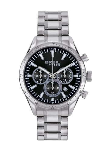 Breil Uhr Herren JATO Ziffernblatt BLAU Bewegung Chrono Quartz e Bracelet Stahl Silber EW0655 von Breil