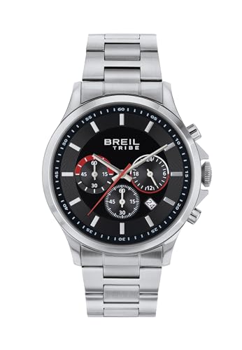 Breil Herren Chronograph Kart mit Armband aus Edelstahl, Wasserdichtigkeit: 5 Bar, Gehäusedurchmesser: 43 mm, EW0658 von Breil