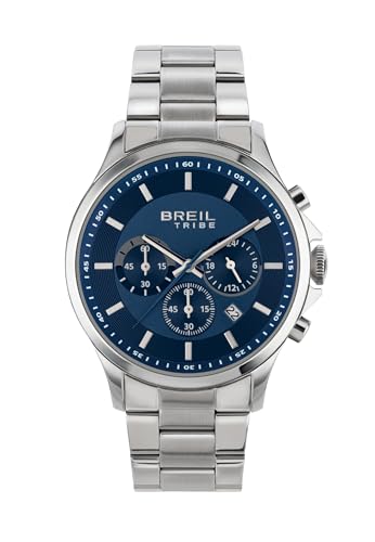 Breil Herren Chronograph Kart mit Armband aus Edelstahl, Wasserdichtigkeit: 5 Bar, Gehäusedurchmesser: 43 mm, EW0660 von Breil