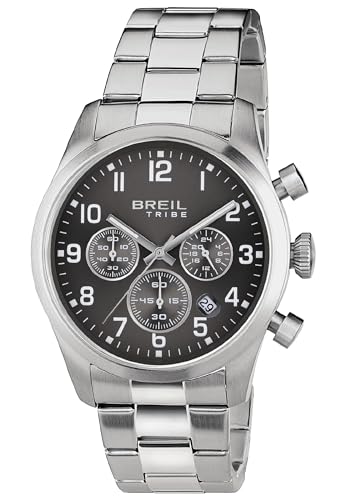 Breil Uhr Herren Classic Elegance Ziffernblatt BLAU Bewegung NUR Zeit Quartz e Bracelet Stahl Silber EW0596 von Breil
