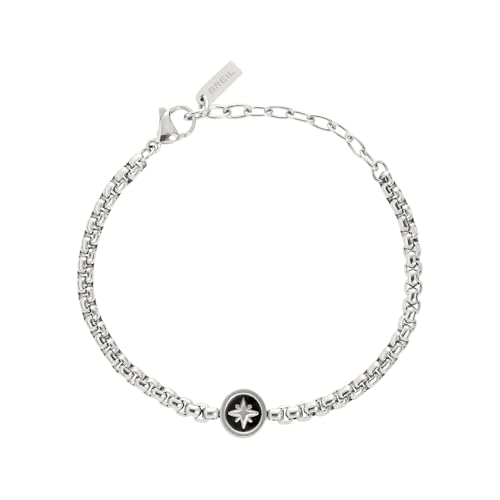 Breil Juwel Sammlung KETCH, ARMBÄNDER aus HERREN in FARBIGER STAHL Farbe SILVER/BLACK messen 22,5 - TJ3219 von Breil