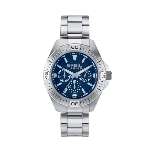 Breil Uhr Herren Offbeat Ziffernblatt SCHWARZ Bewegung Nicht VERWEISBAR Quartz e Bracelet Stahl Silber EW0767 von Breil