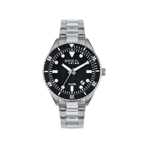 Breil Uhr Herren Overhand Ziffernblatt GRÜN Bewegung NUR Zeit Quartz e Bracelet Stahl Silber EW0741 von Breil