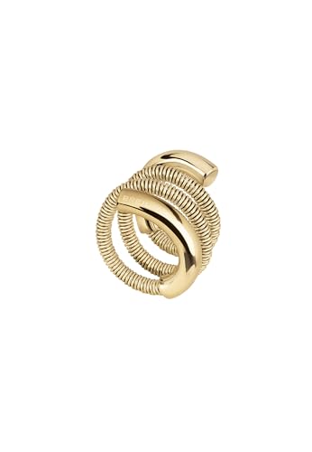 Breil - Damenring New Snake Collection TJ3082 - Damenschmuck - Ring aus IP-Goldstahl für Damen mit Verspiegelter Oberfläche, Anpassbar an jede Größe - Gold von Breil