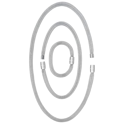BREIL - Soft Set, Armband, Halsband und Kette Damen der Kollektion MAGNETICA SYSTEM - 3 Teile in Verschiedenen Längen aus IP-Stahl Silber - Mit anderen Teilen der Magnetica Kollektion kombinierbar von Breil