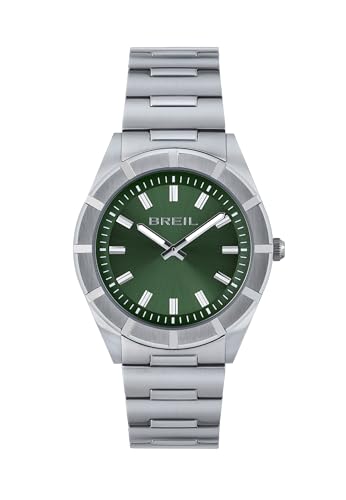 Breil Uhr Herren B 12 H Ziffernblatt SCHWARZ Bewegung NUR Zeit Quartz e Bracelet Stahl Silber TW2074 von Breil