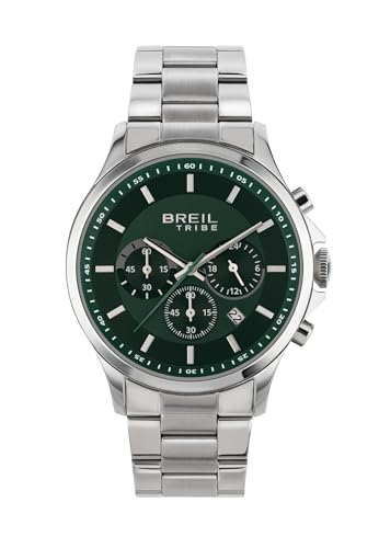 Breil Herren Chronograph Kart mit Armband aus Edelstahl, Wasserdichtigkeit: 5 Bar, Gehäusedurchmesser: 43 mm, EW0660 von Breil