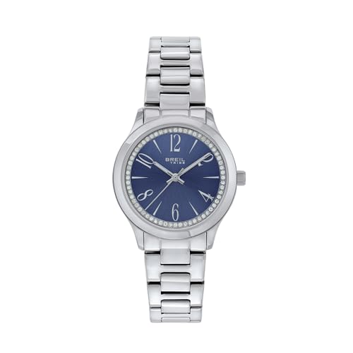 Breil Uhr Damen Abby Ziffernblatt BLAU Bewegung NUR Zeit Quartz e Nicht VERWEISBAR Stahl Silber EW0753 von Breil