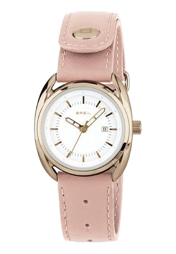 Breil Uhr Damen BEAUBOURG Ziffernblatt Weiss Bewegung NUR Zeit Quartz e GÜRTEL KALB Leder PINK TW1596 von Breil