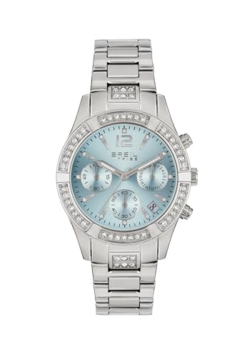 Breil Uhr Damen C'est CHIC Ziffernblatt HELLBLAU Bewegung Chrono Quartz e Bracelet Stahl Silber EW0725 von Breil