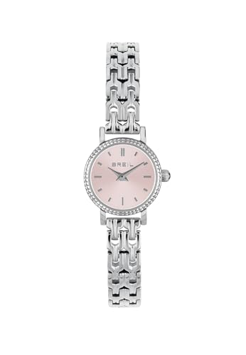 Breil Uhr Damen Darling Ziffernblatt PINK Bewegung NUR Zeit Quartz e Bracelet Stahl Silber TW2029 von Breil