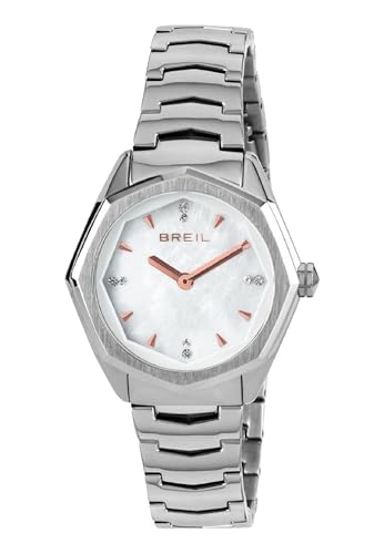 Breil Uhr Damen Eight Ziffernblatt Perlmutt Weiss Bewegung NUR Zeit Quartz e Bracelet Stahl Silber TW1702 von Breil