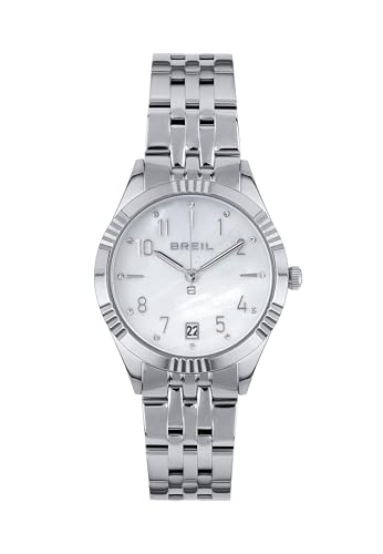 Breil Uhr Damen Stand Out Ziffernblatt Weiss Bewegung NUR Zeit Quartz e Bracelet Farbiger Stahl Gold TW1994 von Breil