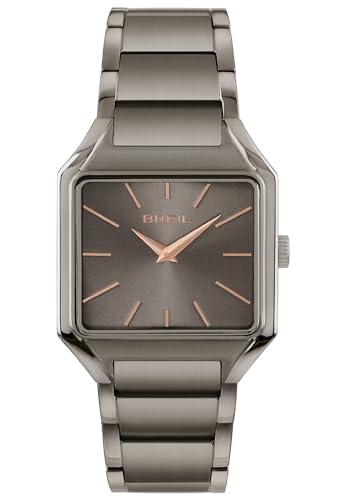 Breil Uhr Damen The B Ziffernblatt GRAU ANTHRAZIT Bewegung NUR Zeit Quartz e Bracelet Farbiger Stahl Titan TW1930 von Breil