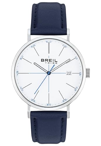 Breil Uhr Gently Kollektion Quarzwerk nur Zeit - 3h und Lederarmband für Mann von Breil