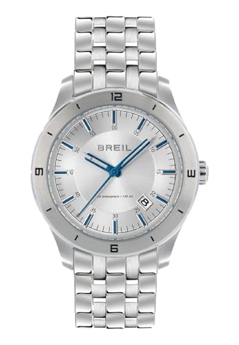 Breil Uhr Herren B Strong Ziffernblatt Silber Bewegung NUR Zeit Quartz e Bracelet Stahl Silber TW1185 von Breil