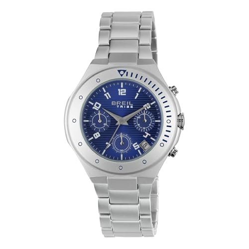 Breil Uhr Herren NEO Ziffernblatt BLAU Bewegung Chrono Quartz e Bracelet Aluminium Silber EW0438 von Breil