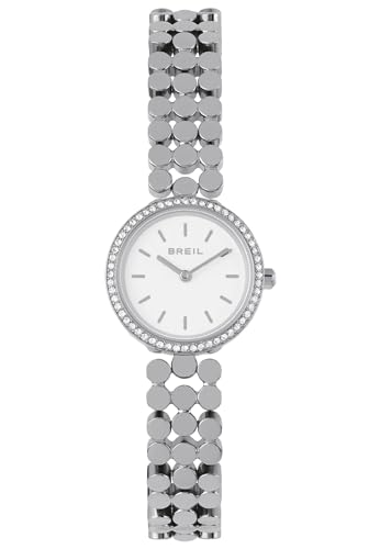 Breil Lush Damen Armbanduhr aus Edelstahl in der Farbe Silber-Weiß 25mm, Wasserdichtigkeit: 3Bar, TW1977 von Breil