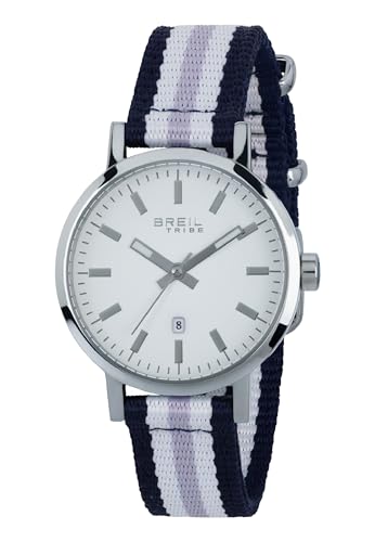 Breil Uhr Damen Ritzy Ziffernblatt Weiss Bewegung NUR Zeit Quartz e GÜRTEL SYNTHETISCH Silber EW0354 von Breil