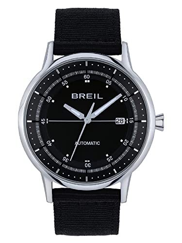 Breil Six.3.Nine Herren Armbanduhr mit Armband aus Stoff in der Farbe: Schwarz, Gehäusedurchmesser: 44 mm, TW1989 von Breil