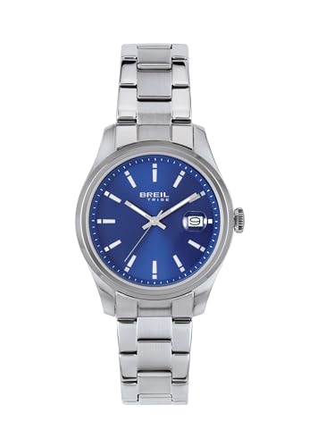 Breil Uhr Unisex Classic Elegance Ziffernblatt SCHWARZ Bewegung NUR Zeit Quartz e Bracelet Stahl Silber EW0651 von Breil