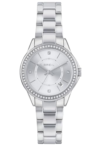 Breil, Nur-Zeit Damenuhr Sheeny Collection, Uhr für Damen mit Glamourösem und Exzentrischem Design, mit TMI VJ31 Uhrwerk und Wasserdichtigkeit bis 5 Atm von Breil